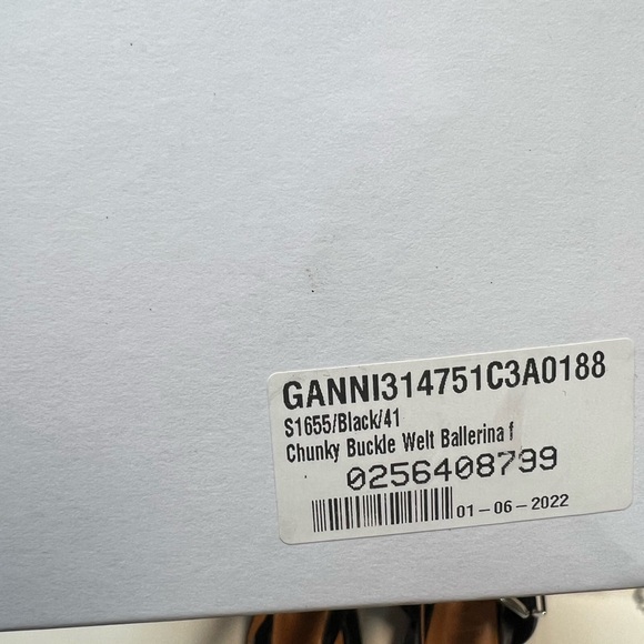 Ganni Chunky Buckle Welt Ballerina Size 41 - Picture 8 of 9